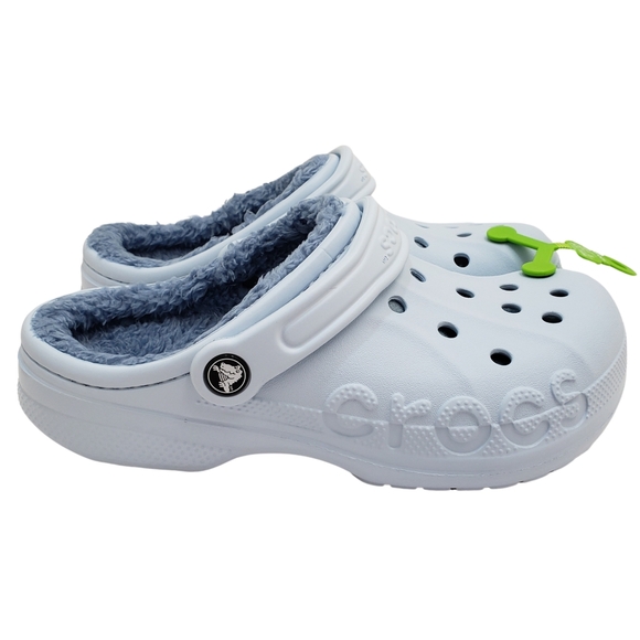 CROCS Baya Lined Clogs Women's Mineral Blue Size NWT